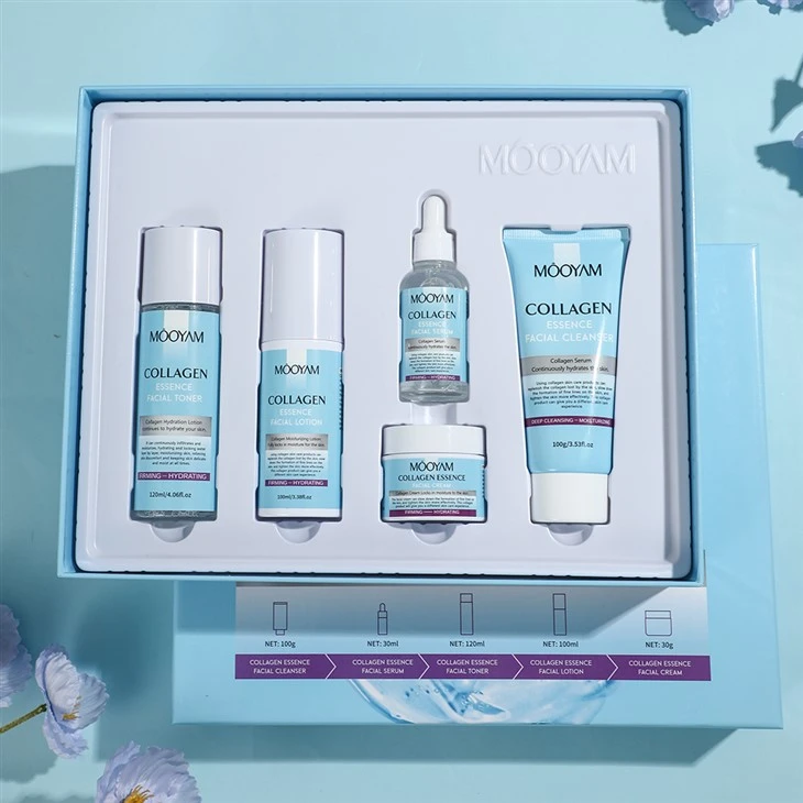 Collagen Skin 5 Pieces Skincare Kit Anti-Wrinkle Set Box