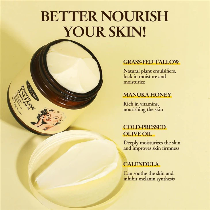 MOOYAM WHIPPED TALLOW HONEY BALM-Honey + Tallow = Your Skin’s New Soulmate